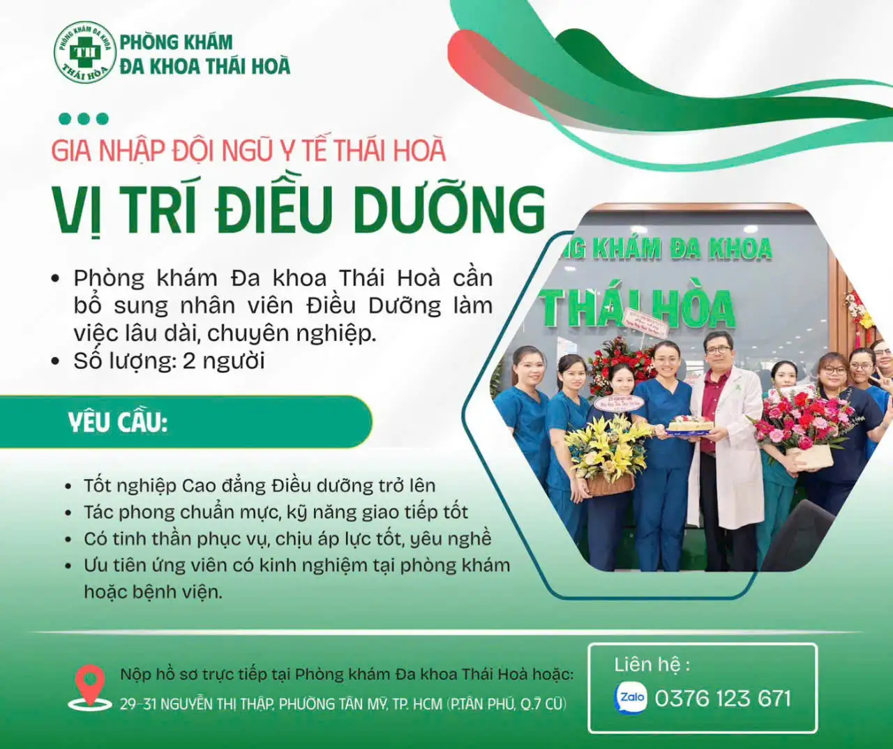 PHÒNG KHÁM THÁI HÒA THÔNG BÁO TUYỂN DỤNG!